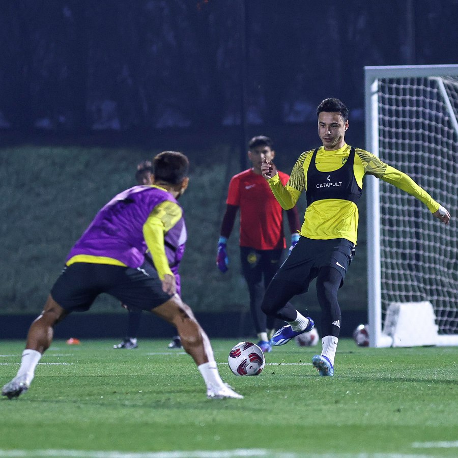  Dion Cools during training at Qatar University in Doha on Thursday. - Pic courtesy of FAM 
