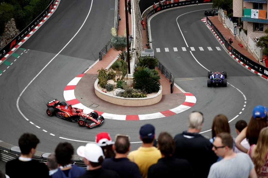 Ferrari's Charles Leclerc during practice of the Monaco Grand Prix at the Circuit de Monaco, Monaco. -REUTERS PIC
