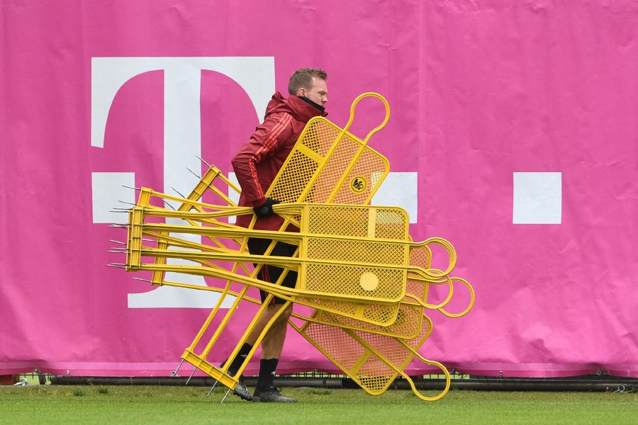 In this file photo taken on October 19, 2021 Bayern Munich's head coach Julian Nagelsmann prepares a training session in Munich, southern Germany. - AFP PIC 