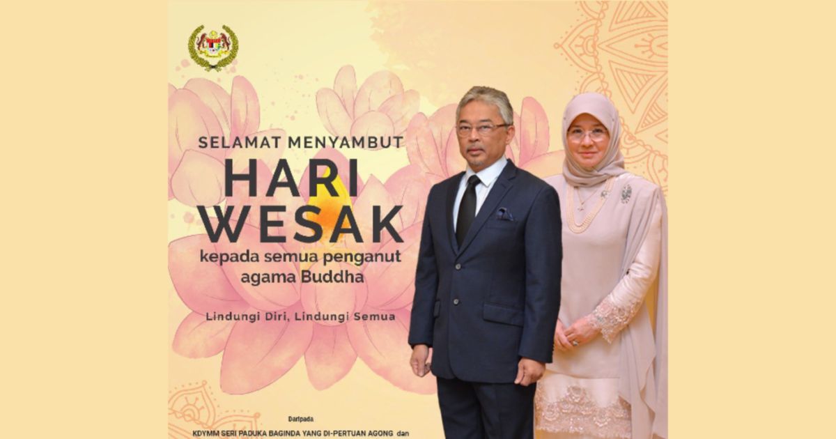 King, Queen extend Wesak Day greetings to all Buddhists | New Straits Times