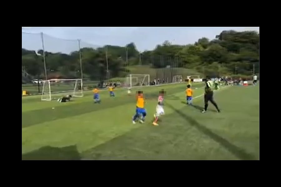 The unsportsmanlike behaviour of a child footballer during a match with other children, has raised eyebrows. - Video Screengrab from X (Twitter)