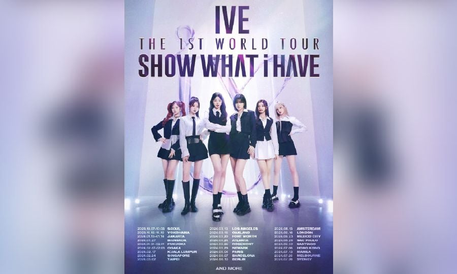 K-pop group Ive which is known for the hits 'Baddie', 'Kitsch' and 'I Am', will be performing in KL on Feb 17. – Pic courtesy of Starship Entertainment