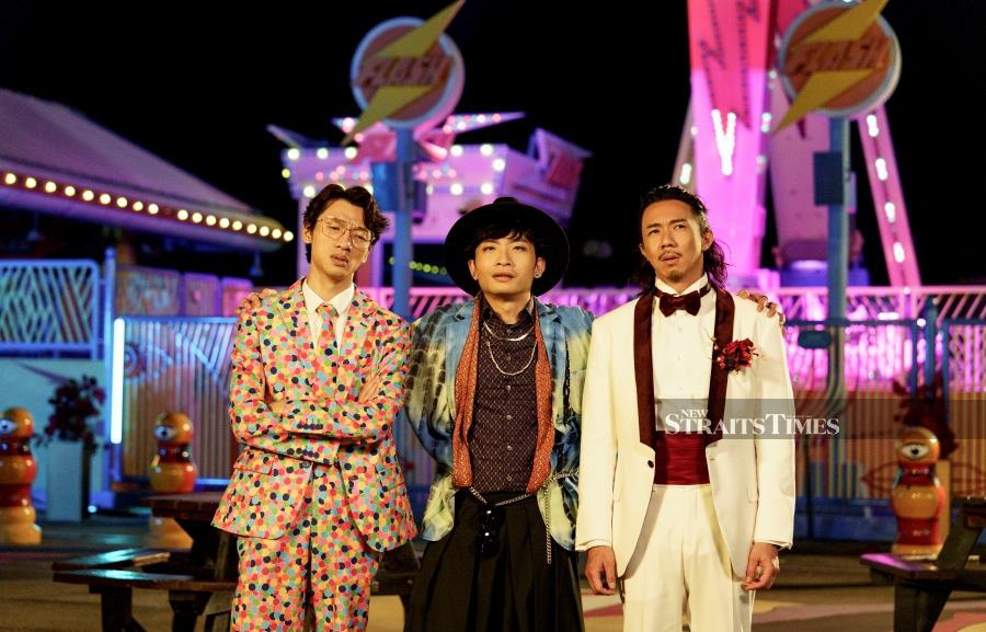 Challenges await (from left) Lung (Peter Chan), cousin Dee (Dee Ho) and Bernard (Louis Cheung)