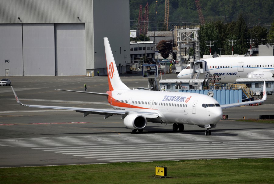  Boeing 737-900ER taxis at Boeing Field in Seattle, Washington, May 9, 2017. - REUTERS PIC