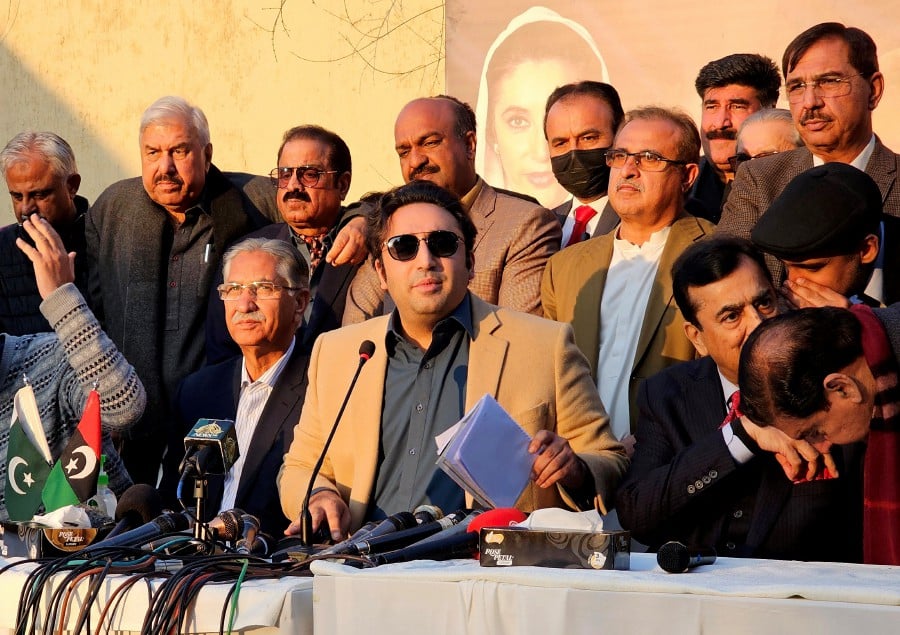 Bilawal Bhutto Zardari, Chairman of the Pakistan Peoples Party (PPP), addresses a press conference in Islamabad, Pakistan. - REUTERS PIC