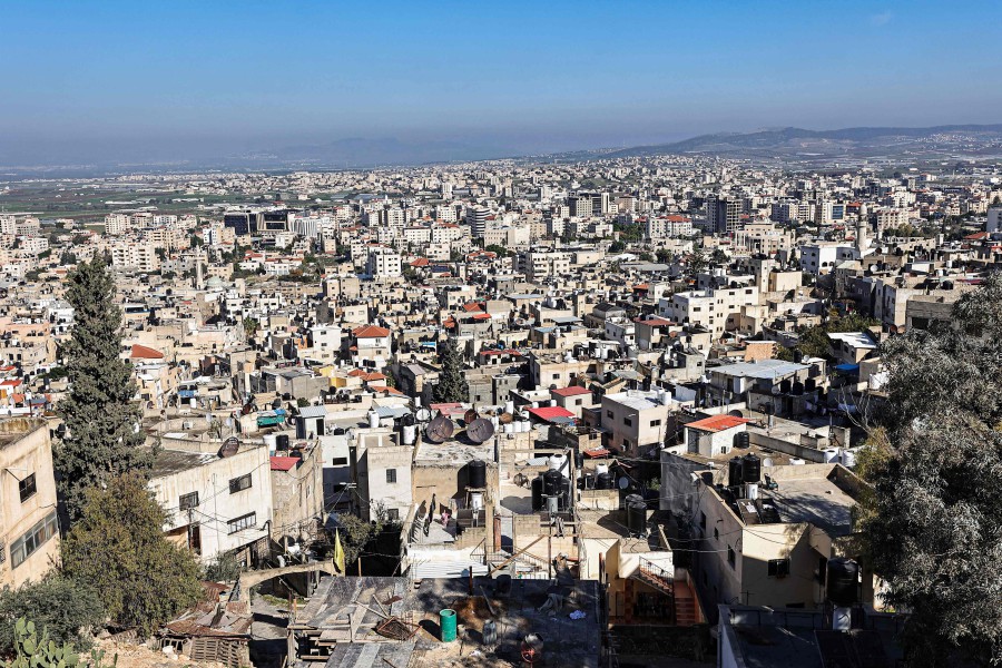 A general view of the city of Jenin and the refugee camp in the city of Jenin in the Israeli occupied West Bank. - AFP PIC