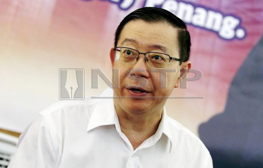 Finance Minister Lim Guan Eng speaks to reporters after launching the Customs Department quarters’ lift upgrading project in Bukit Gelugor. - NSTP/MIKAIL ONG