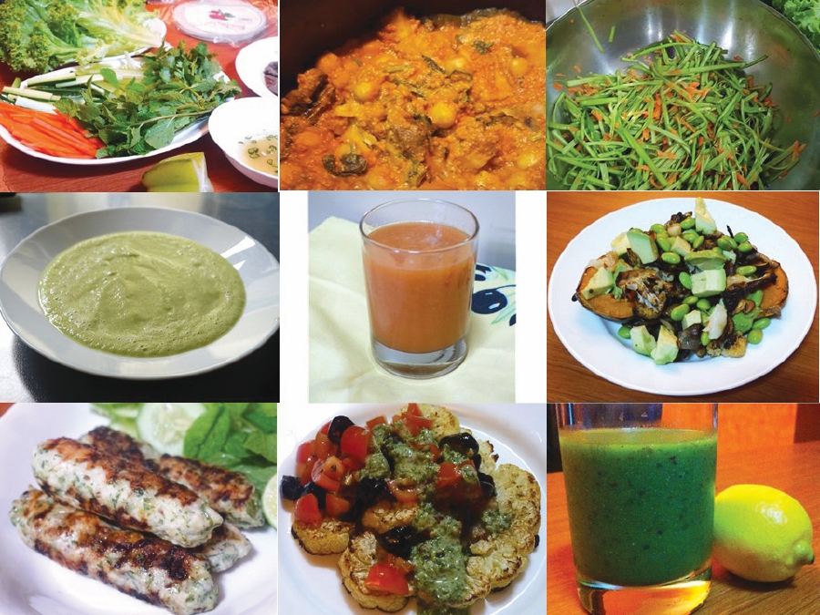Some of the food on the detox menu that I made.