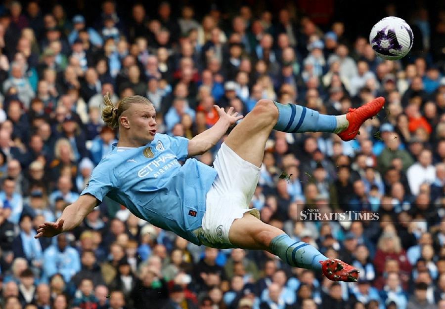 Manchester City’s Erling Haaland in action during Saturday’s Premier League match against Wolverhampton at the Etihad Stadium. - REUTERS PIC