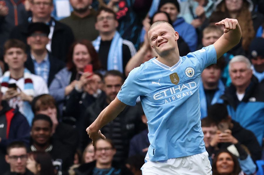 Manchester City's Erling Haaland could feature against Nottingham Forest. - AFP PIC