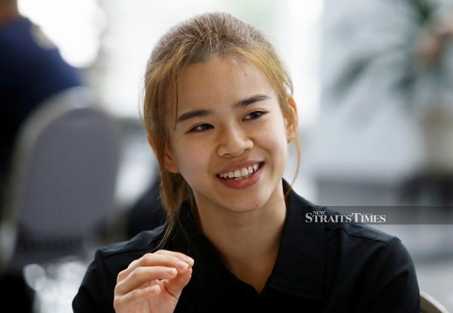 Tan Cheong Min, 25-year-old would be a target, and she has to perform confidently to ace the women’s Nanquan (Southern fist) event. -NSTP/MOHD FADLI HAMZAH