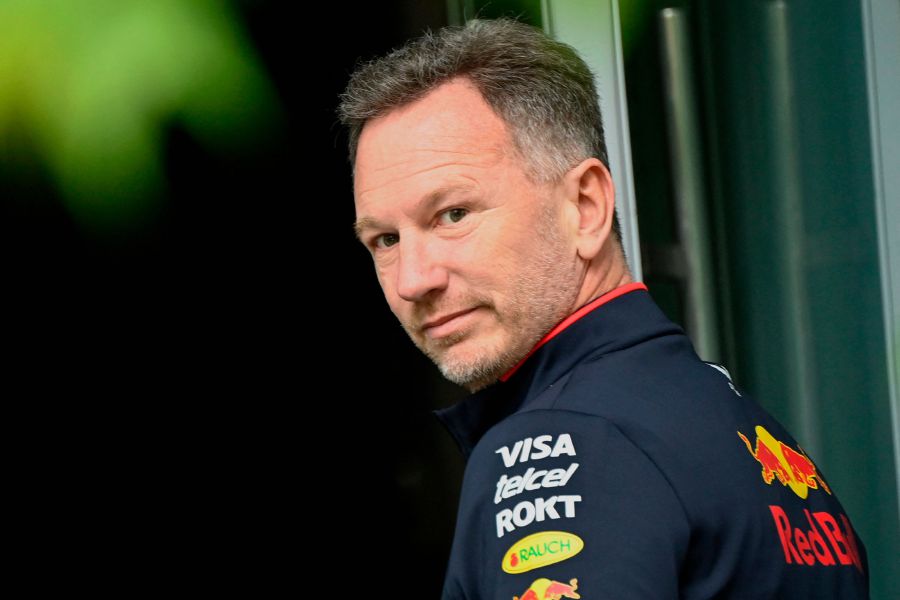 Red Bull Racing's British team principal Christian Horner arrives ahead of the first practice session for the Formula One Chinese Grand Prix at the Shanghai International Circuit in Shanghai on April 19, 2024. - AFP PIC