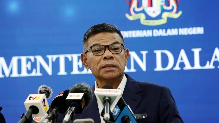  Home Minister Datuk Seri Saifuddin Nasution Ismail said that three ems have been identified by the Home Ministry to further increase Malaysia's ranking on the subsequent Trafficking in Persons Report (TIP). — NSTP/MOHD FADLI HAMZAH