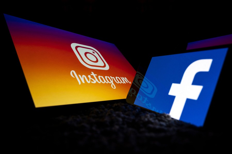 US social networks Facebook and Instagram. - AFP pic