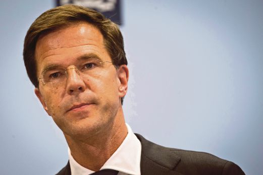 Dutch Prime Minister Mark Rutte addresses the press in The Hague, the Netherlands. EPA Photo