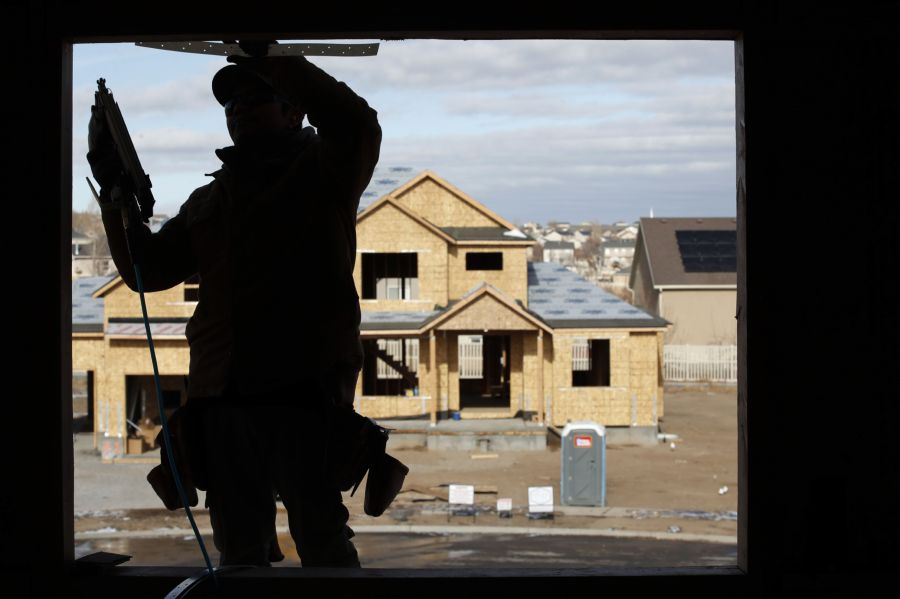 A contractor frames a house under construction in Lehi, Utah, U.S., on Wednesday, December 16, 2020. Private residential construction in the U.S. rose 2.7 per cent in November. Bloomberg/Photo (Photographer: George Frey)