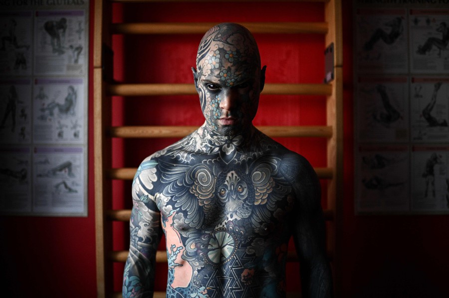 Britain's most tattooed man who has The Jeremy Kyle Show logo inked on his  head was left fighting for his life after being stabbed in 'hate crime' |  The Sun