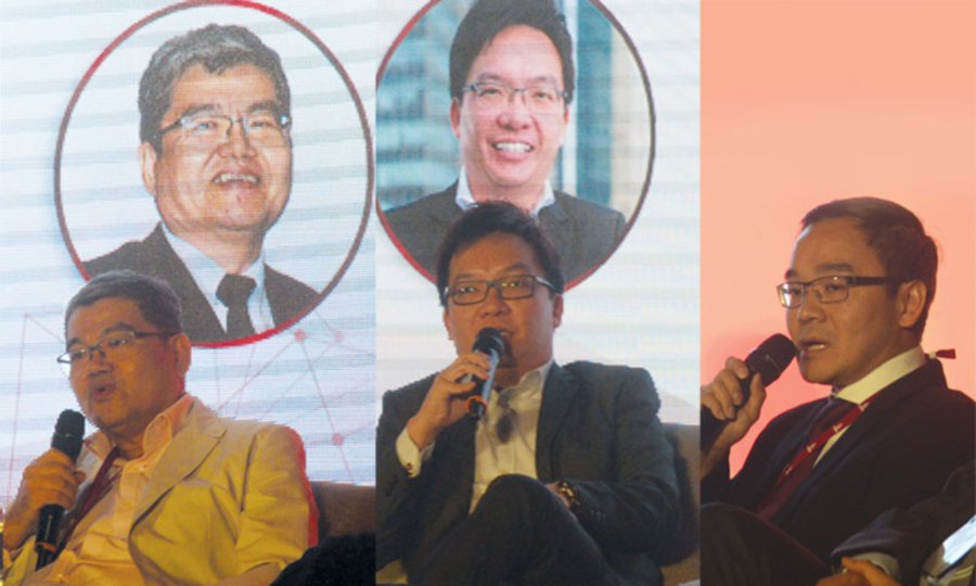 (From left) Binastra Land project director Steven Ooi, Scotia Real Estate chief investment officer Francis Tan, Affin Hwang Capital equity research senior associate director Loong Chee Wei