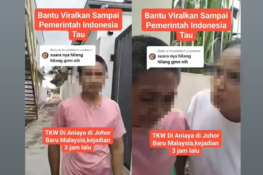 An Indonesian nursing home cleaner claimed she was abused by her employers, in a bid to return to her home country. - Screenshot from TikTok