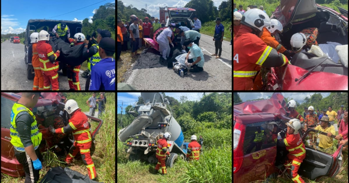 Two Siblings Killed In Crash Involving MPV And Cement Lorry In Kuching ...