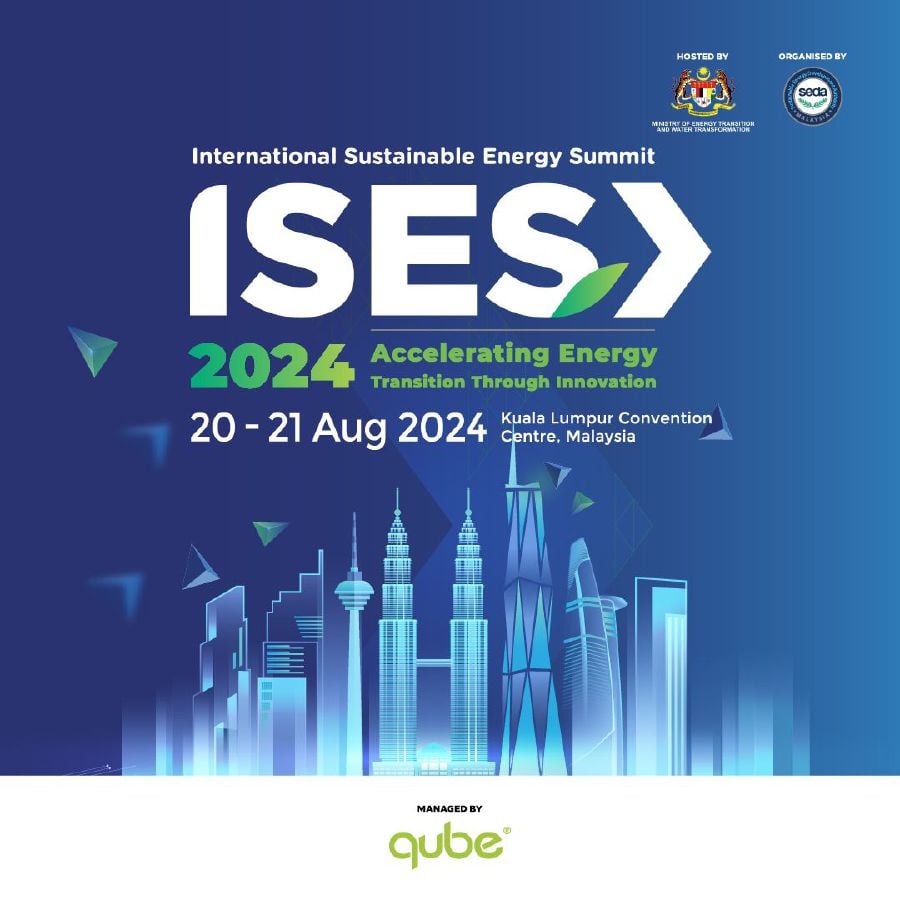 The 6th International Sustainable Energy Summit (ISES) 2024 will be held on August 20-21, 2024, at the Kuala Lumpur Convention Centre (KLCC).