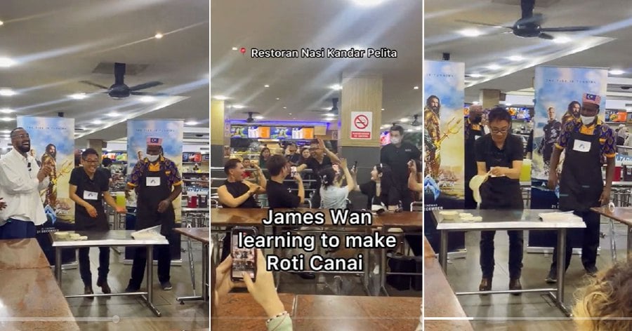 In a short clip posted on the Hitz TikTok account, Wan was seen tossing the dough in front of a small audience, much to their delight.- Pic credit tiktok @hitzdotmy