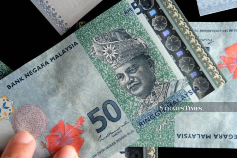 Top view of Fifty Ringgit Malaysia