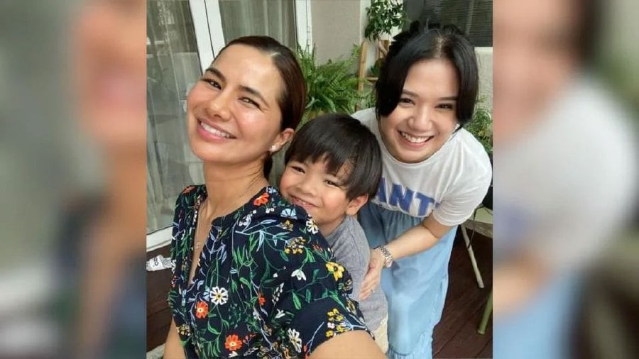 Noor Nabila, 39, also gets along great with actress Amelia Christie, who is in a relationship with her former husband. - Pic credit Instagram Jebat Jayden
