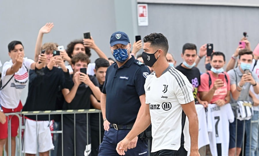 Juventus' player Cristiano Ronaldo arrives at J Medical Center of Juventus, in Turin, Italy. -EPA Pic