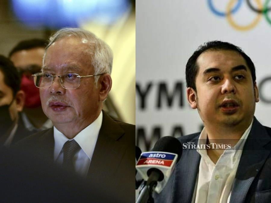 Datuk Seri Najib Razak (right) and his son Datuk Nazifuddin succeeded in getting the court to stay the decision which compelled them to pay RM1.69 billion and RM37.6 billion in unpaid taxes and penalties respectively. - NSTP file pic/Astro Awani. 
