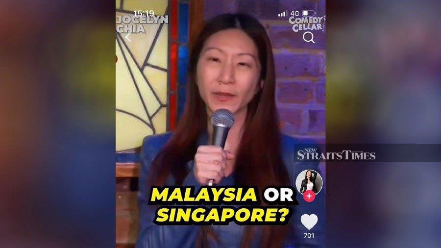 On Wednesday, Chia posted an 89-second video clip on Instagram where she joked about Malaysia being a developing country that is far behind and was once "abandoned" by Singapore. - Screengrab via TikTok