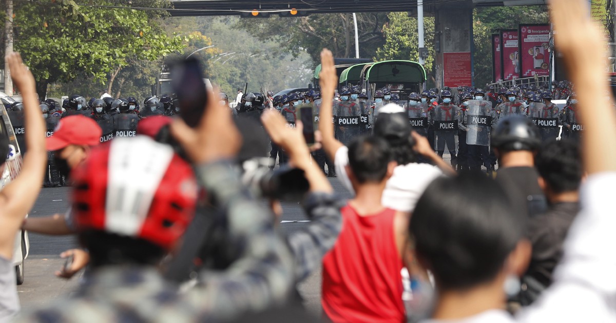 Fear And Tension In Yangon As Police Clear Protests 