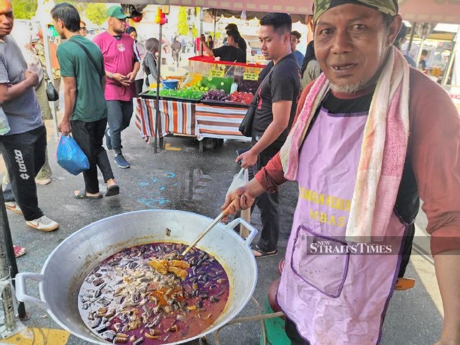The ‘Gulai Kawah Batang Pisang', a delicacy native to districts around the Ulu Muda region, from trader Roslan Saad, who has been serving the dish for over two decades. 