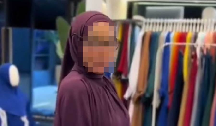 Earlier, a video recording with a duration of one minute seven seconds showing a woman carrying out a live streaming session at a Muslimah clothing store went viral on social media. - Pic credit social media