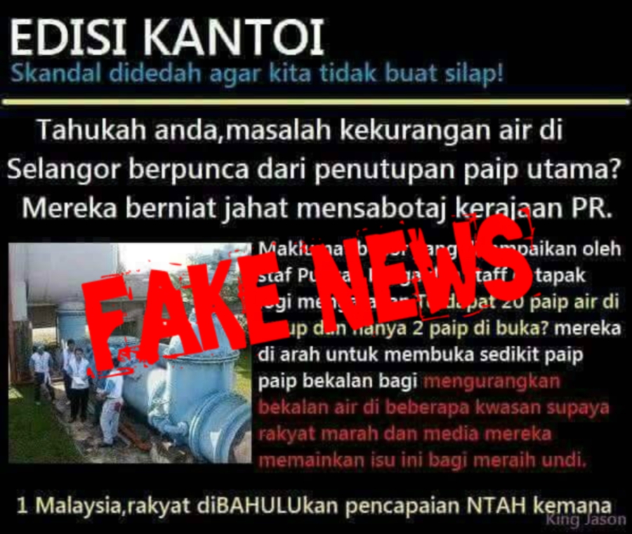 Kettha Dismisses Claims Fed Govt Sabotaged Selangor Water Supply As Fake News