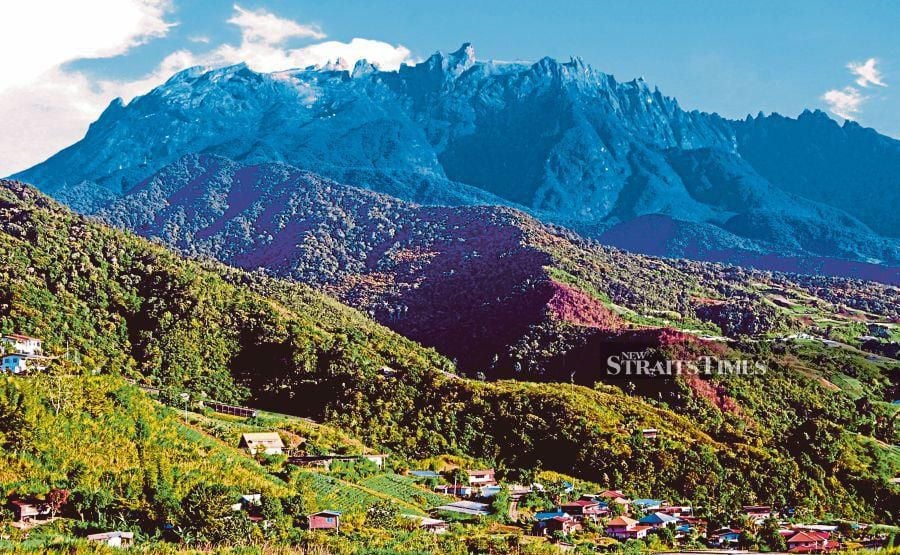 A general view of the Mount Kinabalu in Sabah.  - NSTP file pic