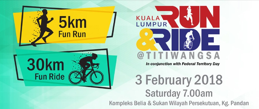 An estimated 5,000 participants are expected to take part in the Kuala Lumpur Run & Ride (KLRAR) event at Titiwangsa, the Federal Territories Youth and Sports Complex in Kampung Pandan on February 3. (pix of racexasia.com)