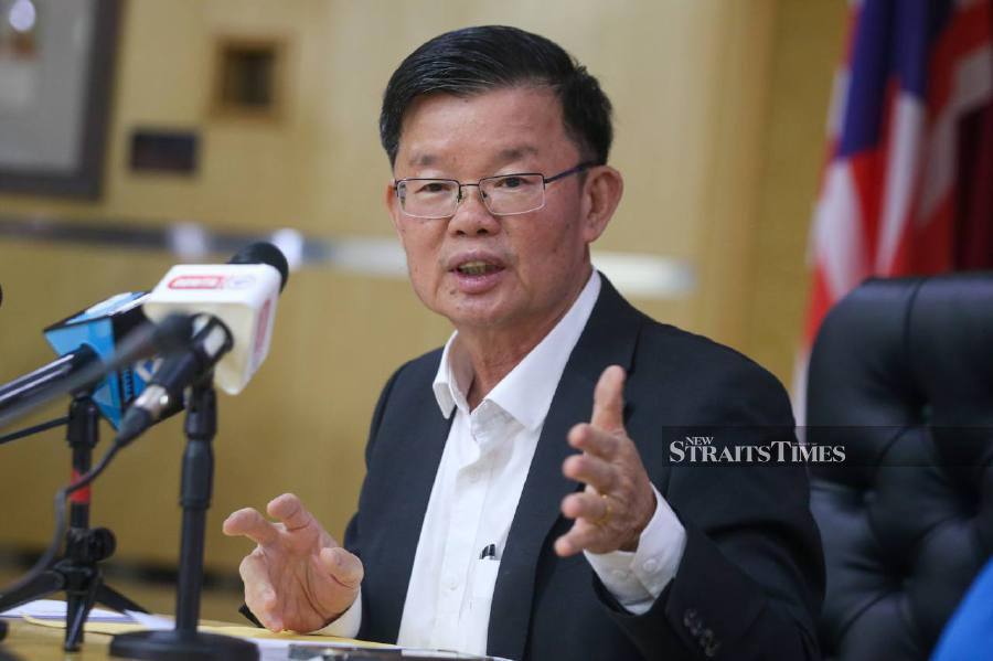 GEORGETOWN 11 DECEMBER 2023. Penang Chief Minister Chow Kon Yeow during a press conference at his office at the Tun Abdul Razak Complex (KOMTAR) here. NSTP/DANIAL SAAD