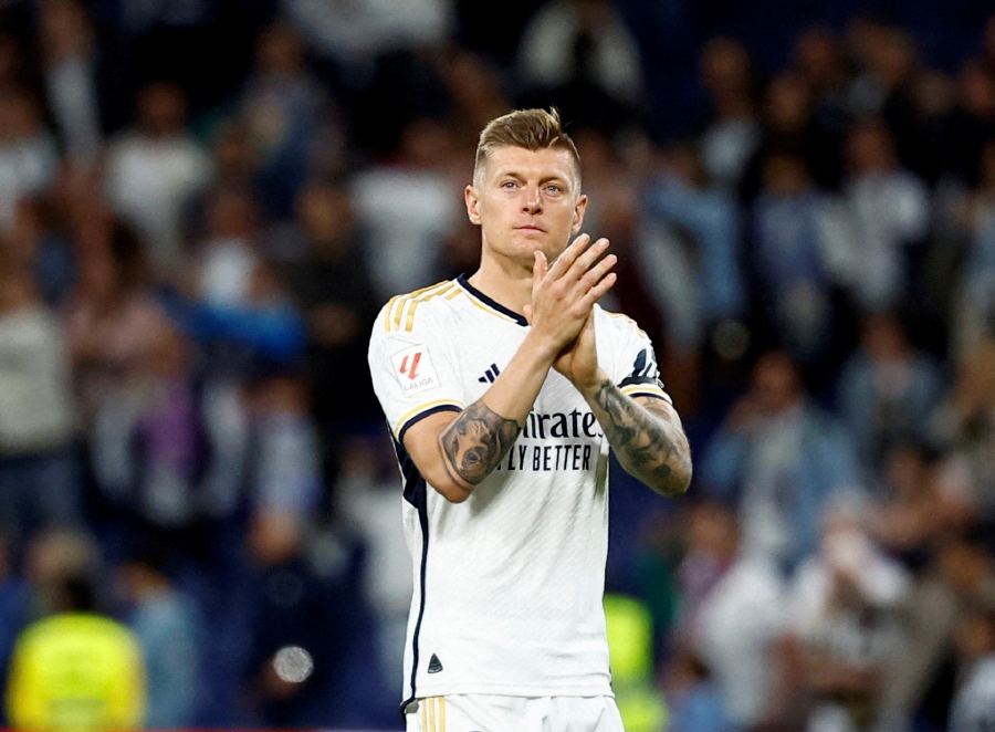 Toni Kroos said in a statement on his social media that his final match for Real Madrid will be next week’s Champions League final, adding that he will retire after this year’s European Championship on home soil. - REUTERS PIC