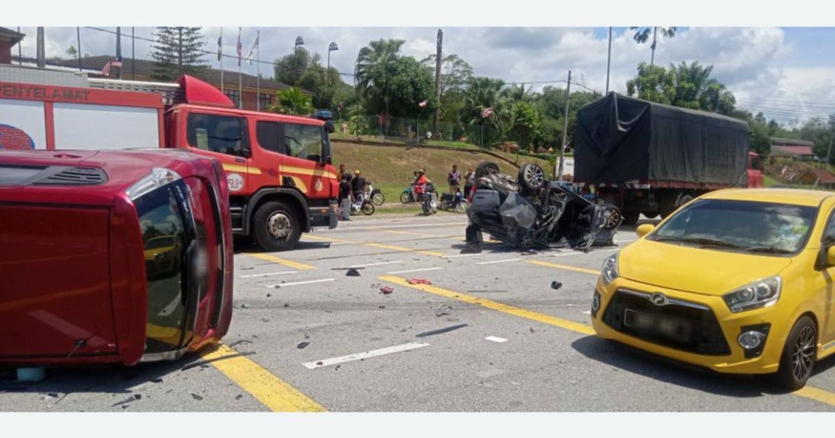 One Dead, 7 Injured In Four-vehicle Crash | New Straits Times