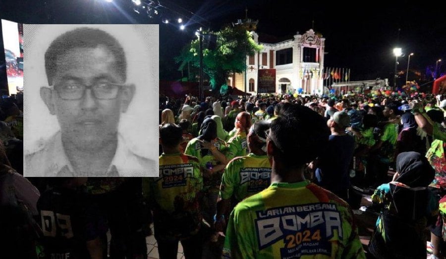 The incident occurred around 10pm yesterday, when Staff Sergeant Mohd Irfan Faizal Ismail, 41, was participating in the 5km Fireman Run 2024 in Banda Hilir Melaka, which was also attended by Helmy.- Pic credit Bernama & PDRM