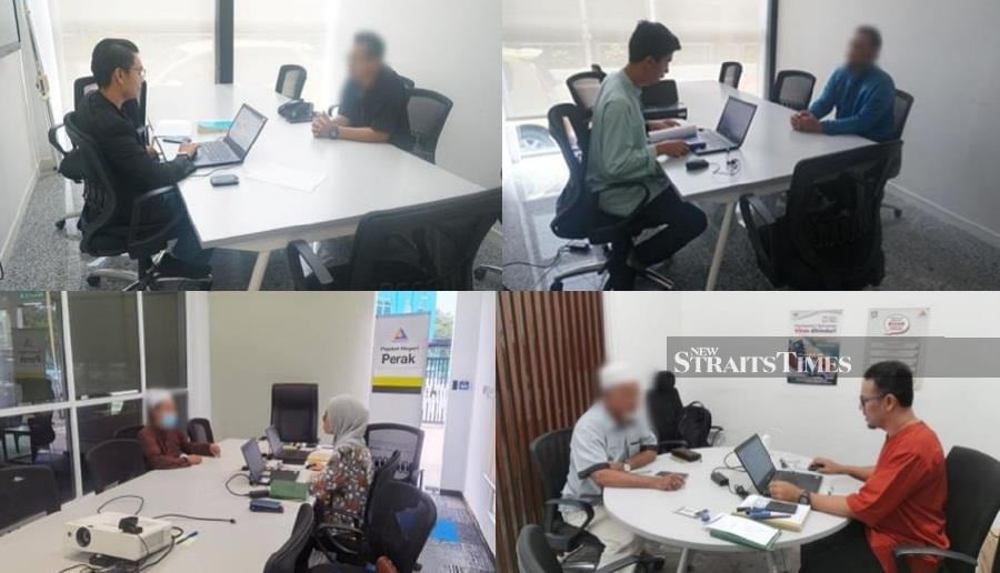  Four Facebook account owners suspected of sending fake content involving the organisation of a Quran recital were summoned by the Malaysian Communications and Multimedia Commission (MCMC) to record their statements yesterday. All pics courtesy of the MCMC