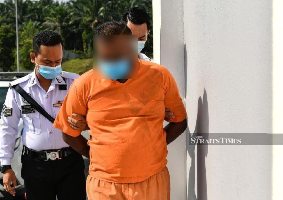 The driver of the Perodua Axia car was detained at his home in Bidor at about 11am yesterday. - Photo courtesy of PDRM. 