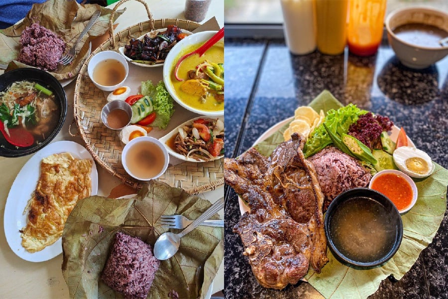 Restoran Selera Kebun Soboroong owner Abd Hafiz Hanafi Patrick, 32, shares history of Sabah to tourists via his improvised "linopot". - Pic courtesy of Abd Hafiz Hanafi Patrick