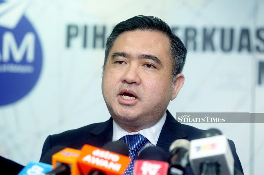 Transport Minister Anthony Loke addresses the media during a press conference in Putrajaya.- NSTP/Mohd Fadli Hamzah