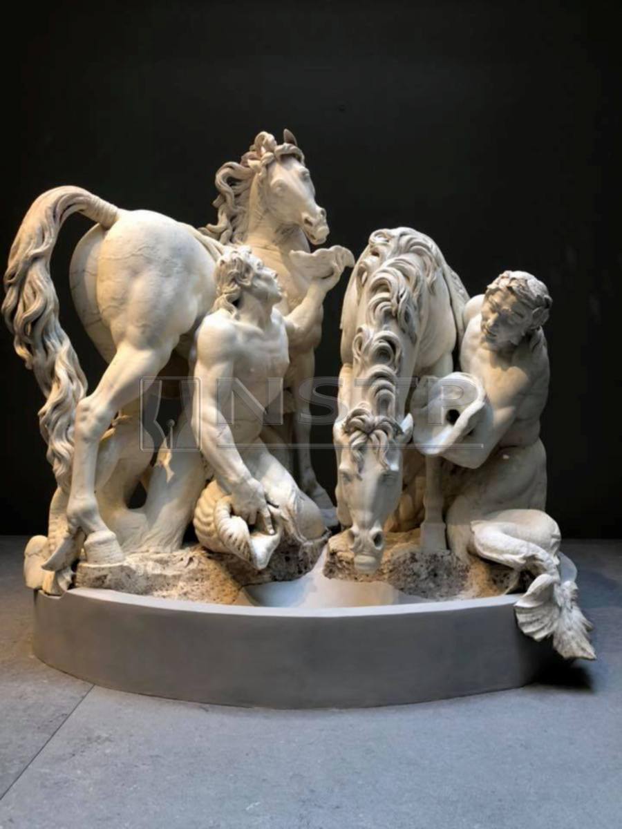  Horses of the Sun by Gilles Guerin, France 1668-1675. Marble. On loan from the Musee national des chateaux de Versailles et de Trianon