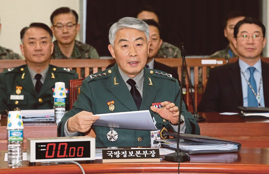 Lt. Gen. Kim Hwang-rok, head of the Defense Ministry's intelligence department, gives a briefing on the recent murder of North Korean leader Kim Jong-un's half brother Kim Jong-nam at the National Assembly's intelligence committee in Seoul. EPA