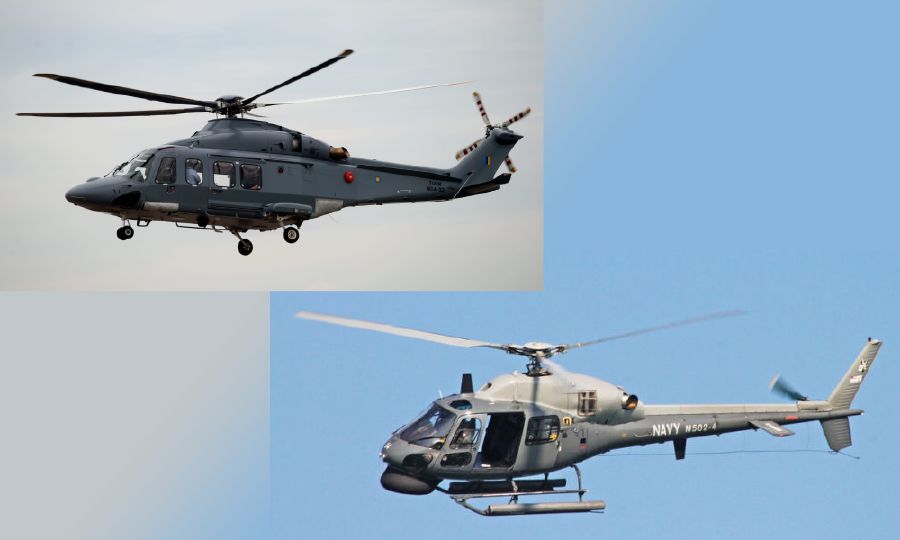 Top - The AW139, bottom AS 555 (H125M) Fennec. - NSTP file pic