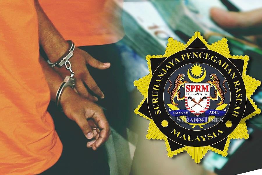 The Malaysian Anti-Corruption Commission (MACC) arrested a director of an advertising agency on suspicion of soliciting and accepting a bribe of RM92,500, allegedly in return for appointing a company to be a sub-contractor for the installation and maintenance of billboards around Paka, near here. - File pic