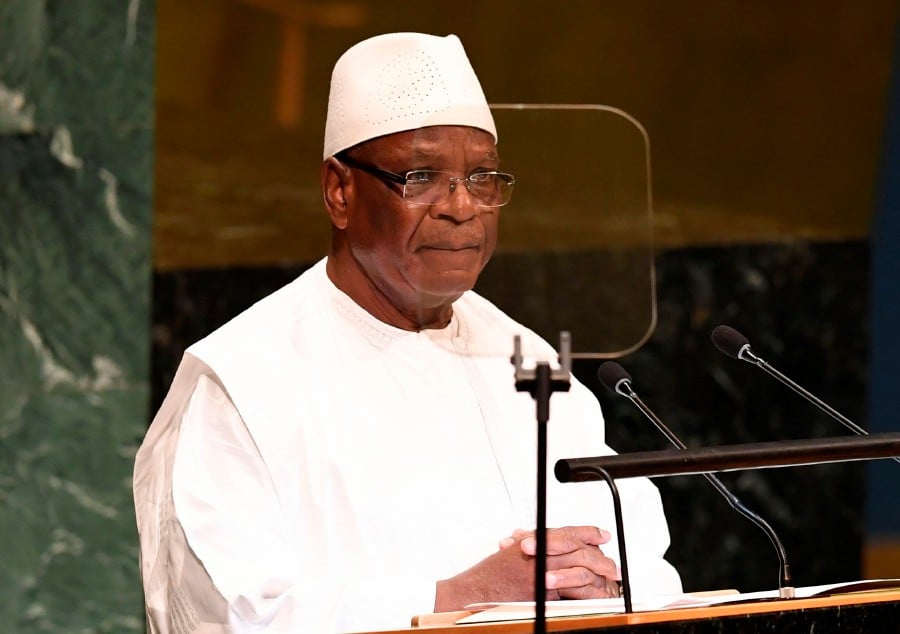 Mali's President Ibrahim Boubacar Keita announced his resignation with immediate effect in the early hours of August 19. - AFP pic